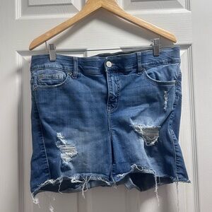 Torrid Distressed Blue Denim Shorts